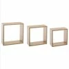 Lot De 3 étagères Murales Coloris Chêne Naturel 5Five -Demeyers Magasin 3 etageres murales differentes coloris chene naturel
