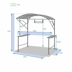 Abri Barbecue En Acier Hespéride Neiba Graphite 11 Abri Barbecue En Acier Hespéride Neiba Graphite -Demeyers Magasin abri barbecue en acier hesperide neiba noir graphite 4