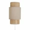 Applique Incurvée Rotin Et Tissu Beige Ostaria -Demeyers Magasin applique incurvee rotin et tissu beige ostaria