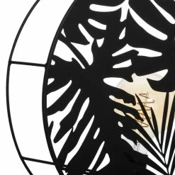 Applique Métal Noir Feuilles Olas Atmosphera -Demeyers Magasin applique metal noir feuilles olas atmosphera 3