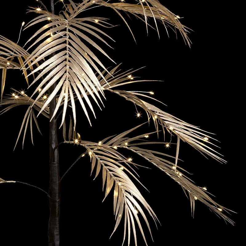 Arbre Palmier 150 Cm Or Lumineux Sur Pied 150 LED 5 Arbre Palmier 150 Cm Or Lumineux Sur Pied 150 LED – Image 3