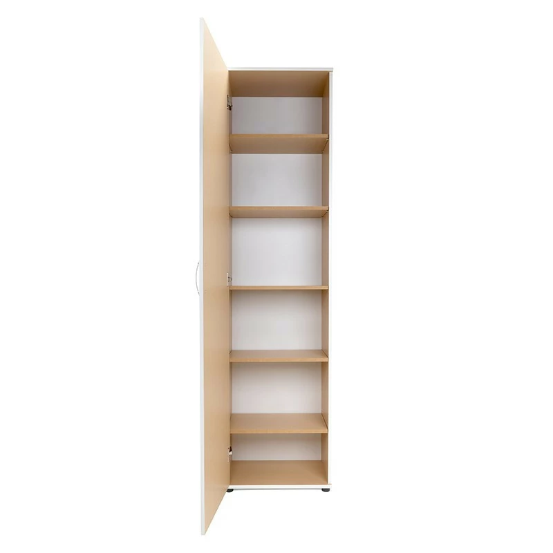 Armoire 1 Porte 6 Niveaux Blanc 5 Armoire 1 Porte 6 Niveaux Blanc – Image 3