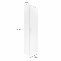 Armoire 1 Porte 6 Niveaux Blanc 15 Armoire 1 Porte 6 Niveaux Blanc -Demeyers Magasin armoire 1 porte 6 niveaux andy blanc 6