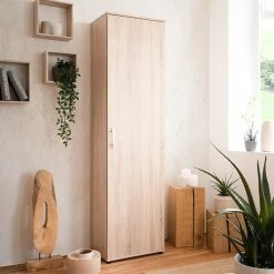 Armoire 1 Porte 6 Niveaux Naturel