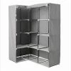 Armoire D'angle 1 Penderie / 10 étagères Gris Atmosphera -Demeyers Magasin armoire d angle 1 penderie 10 etageres gris atmosphera