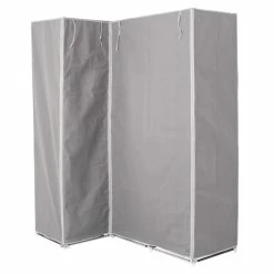 Armoire D'angle 1 Penderie / 10 étagères Gris Atmosphera -Demeyers Magasin armoire d angle 1 penderie 10 etageres gris atmosphera 3