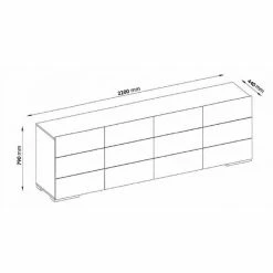 Bahut 4 Portes Chêne Blanchi Elba -Demeyers Magasin bahut 4 portes chene blanchi elba 4