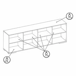 Bahut 4 Portes Chêne Blanchi Elba -Demeyers Magasin bahut 4 portes chene blanchi elba 5