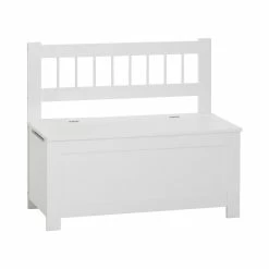 Banc Coffre à Jouets Enfant Blanc Atmosphera