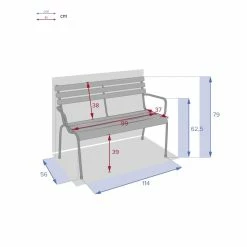 Banc Extérieur Greensboro Vert Olive Hespéride -Demeyers Magasin banc exterieur greensboro vert olive hesperide 2