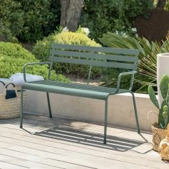Banc Extérieur Greensboro Vert Olive Hespéride