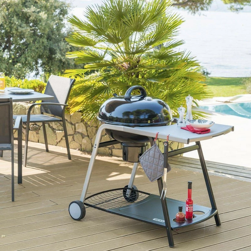 Barbecue Charbon Couvercle Pyla 55 Cm Neka Avec Tablette 3 Barbecue Charbon Couvercle Pyla 55 Cm Neka Avec Tablette