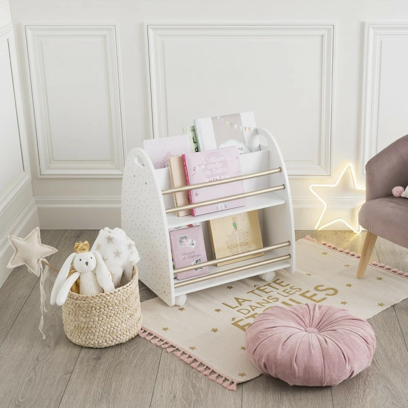 Bibliothèque Enfant Roulettes Doré Atmosphera 6 Bibliothèque Enfant Roulettes Doré Atmosphera – Image 4