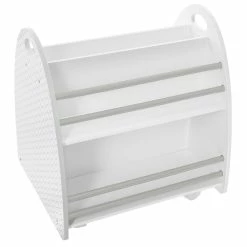 Bibliothèque Enfant Roulettes Gris Atmosphera