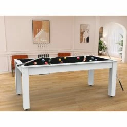 Billard Américain Arizona 7 Pieds Blanc Laqué / Tapis Noir 15 Billard Américain Arizona 7 Pieds Blanc Laqué / Tapis Noir -Demeyers Magasin billard americain arizona 7 pieds blanc tapis noir 6