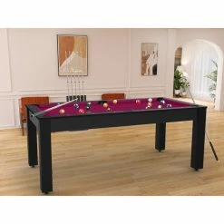 Billard Américain Arizona 7 Pieds Noir Grainé / Tapis Prune -Demeyers Magasin billard americain arizona 7 pieds noir graine tapis prune 4