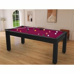 Billard Américain Arizona 7 Pieds Noir Grainé / Tapis Prune -Demeyers Magasin billard americain arizona 7 pieds noir graine tapis prune 5