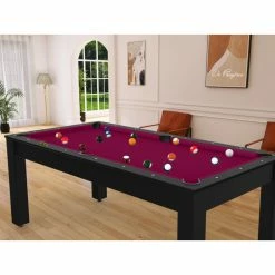 Billard Américain Arizona 7 Pieds Noir Grainé / Tapis Prune -Demeyers Magasin billard americain arizona 7 pieds noir graine tapis prune 6