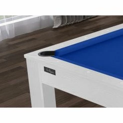 Billard Texas 6 Pieds - Coloris Blanc Boisé Tapis Bleu -Demeyers Magasin billard texas 6 pieds coloris blanc boise tapis bleu 4