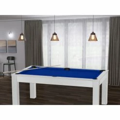 Billard Texas 6 Pieds - Coloris Blanc Boisé Tapis Bleu -Demeyers Magasin billard texas 6 pieds coloris blanc boise tapis bleu 5
