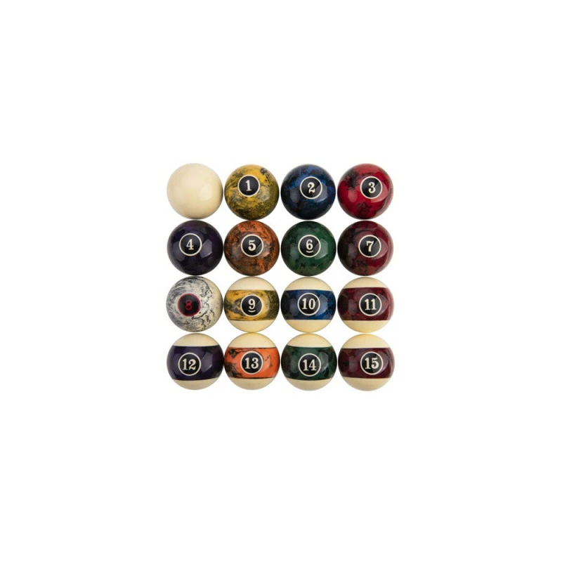 Billes De Billard Marble 57 Mm Lot De 16 Pour Jeu Américain 4 Billes De Billard Marble 57 Mm Lot De 16 Pour Jeu Américain – Image 2