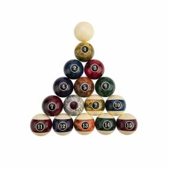 Billes De Billard Marble 57 Mm Lot De 16 Pour Jeu Américain