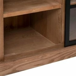 Buffet 1 Porte Vitrée 2 Tiroirs Danik Bois Atmosphera -Demeyers Magasin buffet 1 porte vitree 2 tiroirs danik bois atmosphera 4