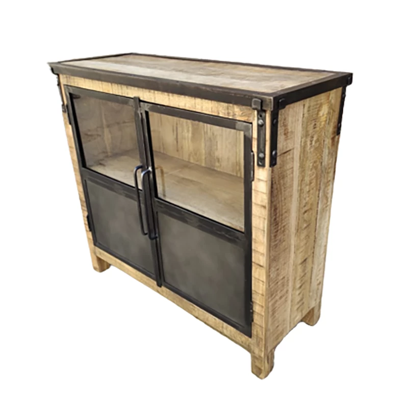 Buffet 2 Portes Manguier Et Métal 4 Buffet 2 Portes Manguier Et Métal – Image 2