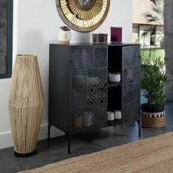 Buffet 2 Portes Métal Ajouré Teeco Atmosphera -Demeyers Magasin buffet 2 portes metal ajoure teeco atmosphera 2