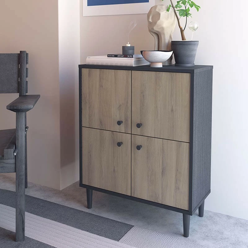 Demeyere Buffet 4 Portes Industriel Arty 4 Demeyere Buffet 4 Portes Industriel Arty – Image 2