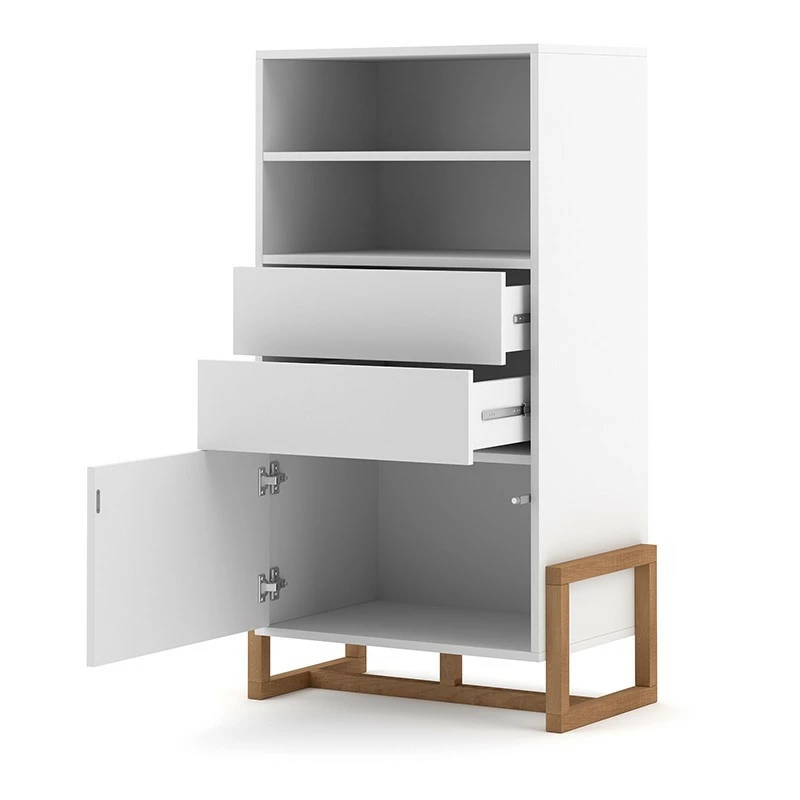 Buffet Haut 2 Tiroirs 1 Porte Oslo Blanc 5 Buffet Haut 2 Tiroirs 1 Porte Oslo Blanc – Image 3