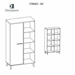 Demeyere Buffet Haut Bruce 1porte 4 Niches 11 Demeyere Buffet Haut Bruce 1porte 4 Niches -Demeyers Magasin buffet haut bruce 1porte 5 niches 4
