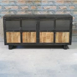 Buffet Métal Et Bois Jodhpur 4 Portes 8 Buffet Métal Et Bois Jodhpur 4 Portes -Demeyers Magasin buffet metal et bois jodhpur 4 portes 2