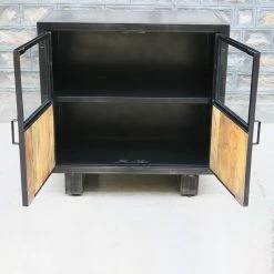 Buffet Métal Et Bois Jodhpur 2 Portes -Demeyers Magasin buffet metal et bois jodhpur portes 2