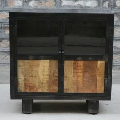 Buffet Métal Et Bois Jodhpur 2 Portes -Demeyers Magasin buffet metal et bois jodhpur portes 4