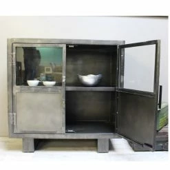 Buffet Métal Noir Jodhpur 2 Portes 8 Buffet Métal Noir Jodhpur 2 Portes -Demeyers Magasin buffet metal jodhpur portes 2