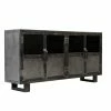 Buffet Métal Noir Jodhpur 4 Portes -Demeyers Magasin buffet metal jodhpur portes inditime