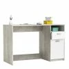 Demeyere Bureau Détroit Béton 1 Porte + 1 Niche + 1 Tiroir -Demeyers Magasin bureau detroit blanc beton 1 porte 1 niche 1 tiroir