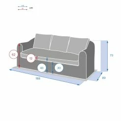 Canapé 3 Places Moorea Savana Hespéride -Demeyers Magasin canape 3 places moorea savana hesperide 2