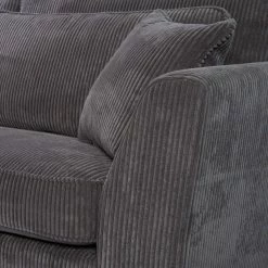 Canapé Angle Droit Isla Velours Côtelé Gris 11 Canapé Angle Droit Isla Velours Côtelé Gris -Demeyers Magasin canape angle droit gris isla 2