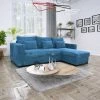 Canapé D'angle Joe Gauche Ou Droite Bleu Convertible Lit -Demeyers Magasin canape d angle joe gauche ou droite bleu convertible lit