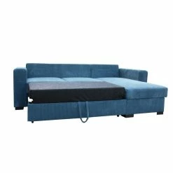 Canapé D'angle Joe Gauche Ou Droite Bleu Convertible Lit -Demeyers Magasin canape d angle joe gauche ou droite bleu convertible lit 3