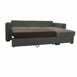 Canapé D'angle Joe Gauche Ou Droite Gris Convertible Lit -Demeyers Magasin canape d angle joe gauche ou droite gris convertible lit 2