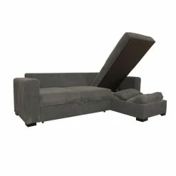 Canapé D'angle Joe Gauche Ou Droite Gris Convertible Lit -Demeyers Magasin canape d angle joe gauche ou droite gris convertible lit 3