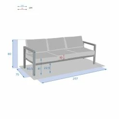 Canapé De Jardin Jauca Noisette / Gris Boisé Hespéride -Demeyers Magasin canape de jardin jauca noisette gris boise hesperide 1 2