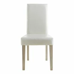 Demeyere Chaise Dossier Haut Blanc PU Guevara -Demeyers Magasin chaise ernesto blanc 1 2