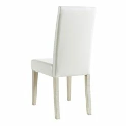 Demeyere Chaise Dossier Haut Blanc PU Guevara -Demeyers Magasin chaise ernesto blanc 1 5