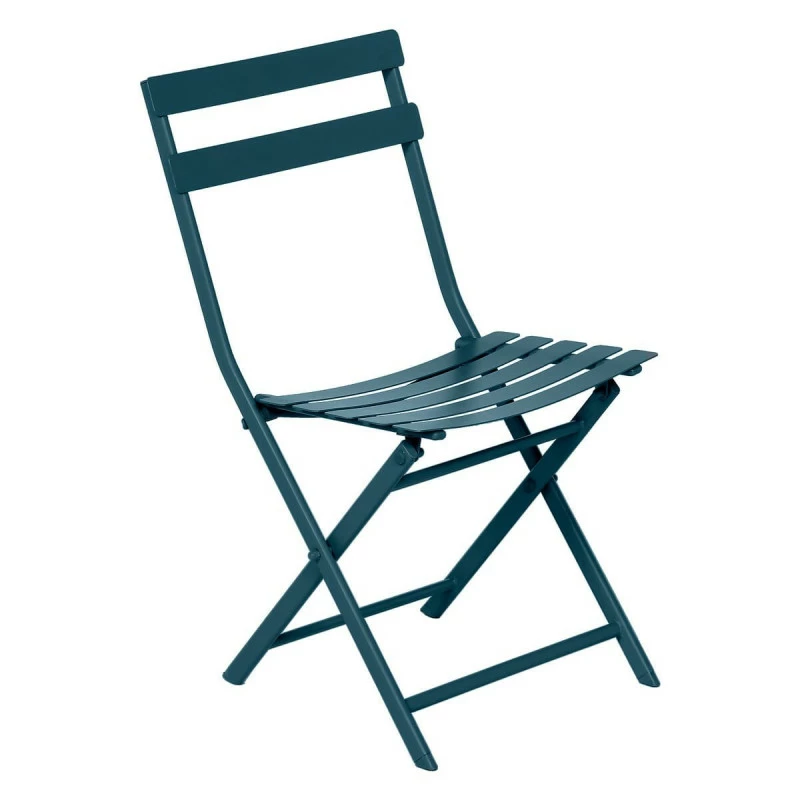Chaise Métal Pliante Greensboro Bleu Pétrole Hespéride 3 Chaise Métal Pliante Greensboro Bleu Pétrole Hespéride