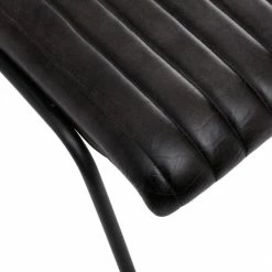 Chaise Noir Dario En Cuir Atmosphera -Demeyers Magasin chaise noir dario en cuir atmosphera 3