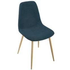 Chaise Roka Coloris Bleu Denim Atmosphera -Demeyers Magasin chaise roka coloris bleu denim et hetre atmosphera 1